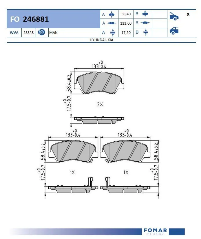 Brake Pad Set, disc brake